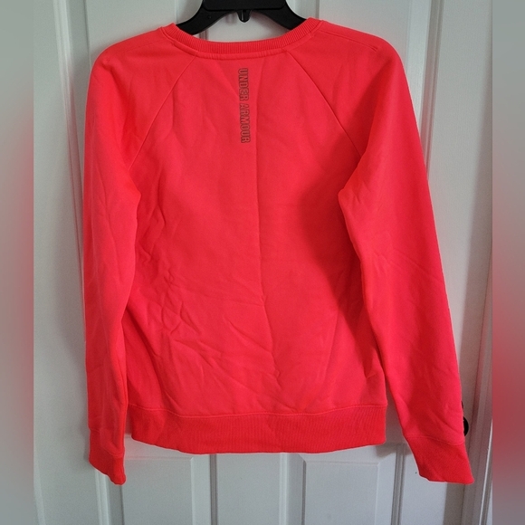 Under Armour Womens Pink Neon Sweatshirt Size Medium - Picture 2 of 3